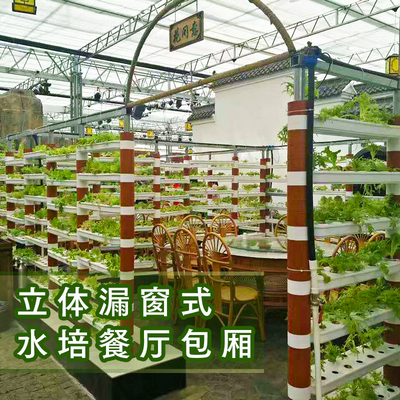 立体漏窗式水培餐厅包厢